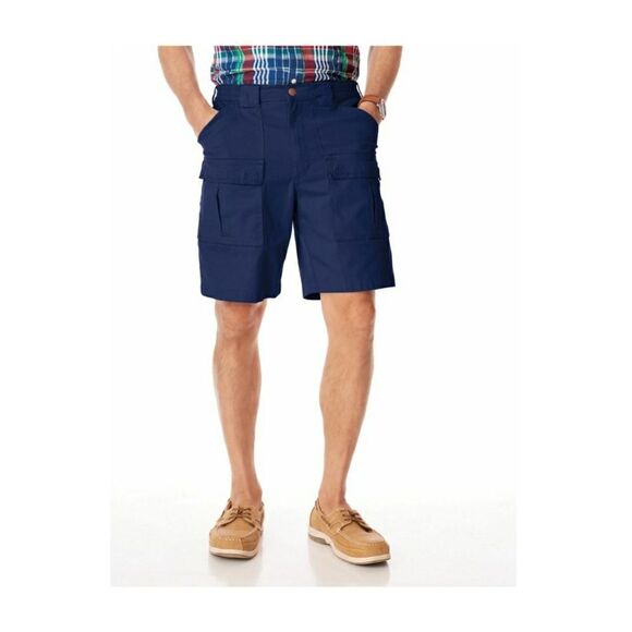 Merona Men's Big and Tall Navy Blue Cargo Shorts Size 46 - Picture 1 of 8